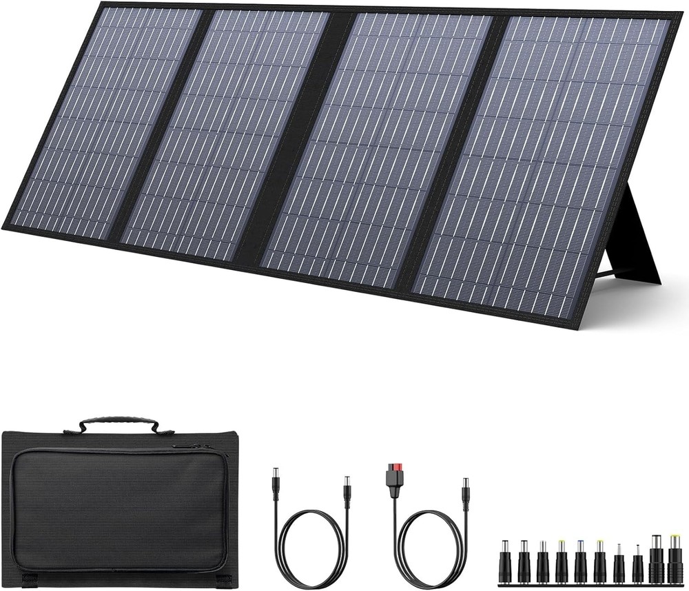 60W Foldable Solar Charger 18V DC 11 Connectors