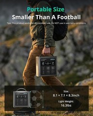 Portable Power Station C600 640Wh LiFePO4 Battery 600W Peak 1200W Solar