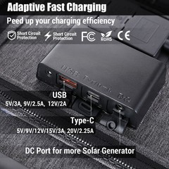 200W Portable Solar Panel Kit for Power Station RV Home Car IP66 Certified New