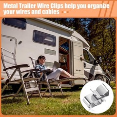 Trailer Frame Stainless Steel Wire Clips 50 Pcs 22.5mm Cable Ties for Trailers