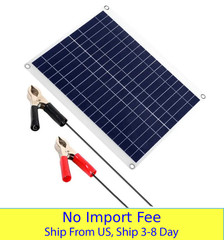 12V 25W Solar Panel Car Battery Charger IP68 Waterproof Dual USB 3A Trickle Kit