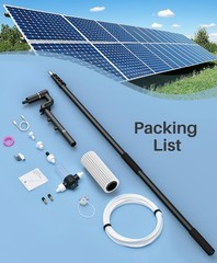 Lightweight 20Ft Water Fed Solar Panel Cleaning Kit with Soap Dispenser