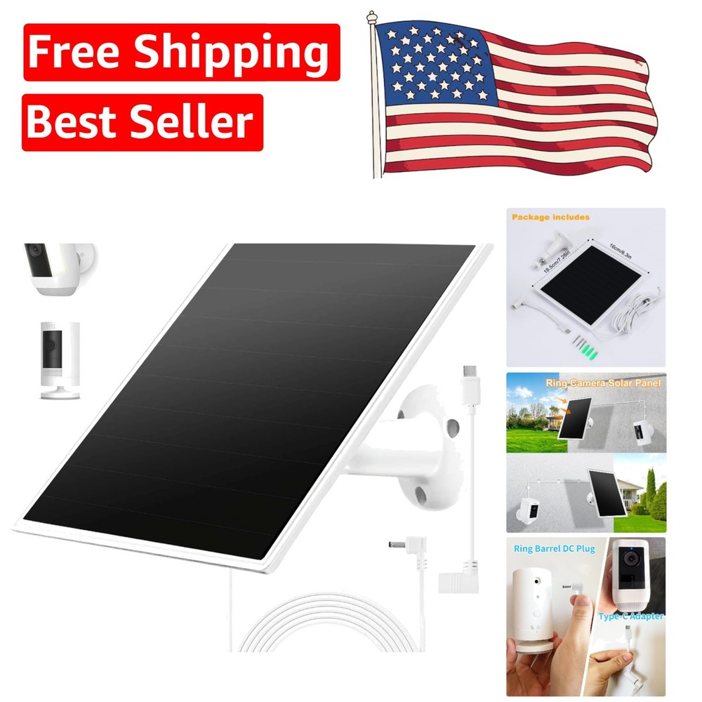 Reliable Solar Charging Solution for Ring Cameras – Waterproof & Fast Charging