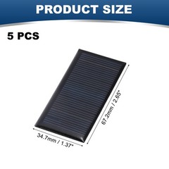 5Pcs 5V 0.3W 60mA Mini Solar Panels, Solar Photovoltaic Power Cells