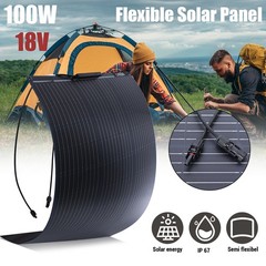 100W 200W Watt Portable Flexible Solar Panel 18V FOR RV Camping Off-Grid Rooftop