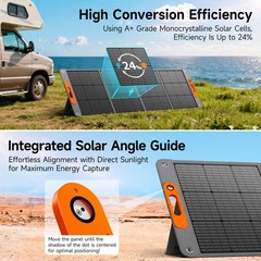 200W Portable Solar Panel for Power Station, 24% High Efficiency ETFE Foldabl…
