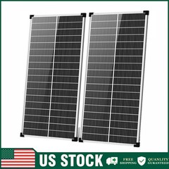 2Pack 100W Solar Panel 18V 200W Mono N-Type Off-Grid RV Home Roof Boat Camping