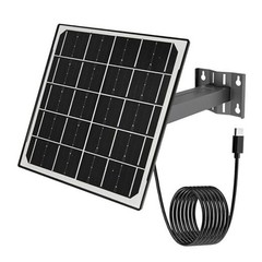 Eco-friendly 6W 5V Monocrystalline Solar Panel, Type-C Interface, IP66 Black6