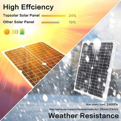 30W 12V/24V Solar Panel Kit, Monocrystalline Solar Battery Trickle Charger Ma…