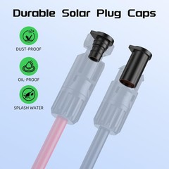 200 Pairs Solar Connector Caps – IP68 Weatherproof Dust Covers for Solar Panels