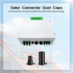 200 Pairs Solar Connector Caps – IP68 Weatherproof Dust Covers for Solar Panels