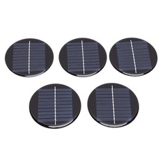5pcs Round Solar Panel Compact Reliable Energy For DIY Projects Easy To Use