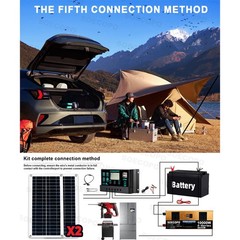 US 10000W Solar Kit | Includes Inverter, 2pcs 200W Solar Panels 100A ControlleOB