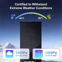 200 Watt Solar Panel N-Type PV Off-Grid Battery Power Charge Roof RV Home Boat