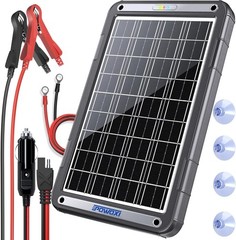 15W 12V Solar Battery Charger Trickle Maintainer Kit | MPPT Controller