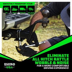 Rhino USA Hitch Tightener Anti Rattle Clamp for 2in Hitches Heavy Duty Steel