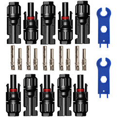 5 Pairs/Lot Solar Connectors with 2Pcs Spanner Waterproof Solar Panel Connector