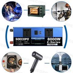 SOECOPO 8000W Peak Solar System Kit Flexible Panel 100A Controller 12V 110V 220V