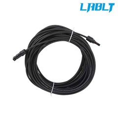 LABLT 4mm² 20M Solar Panel Extension Cable Black+Red W/ M4 Connector For RV/Boat
