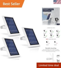 Solar Panel Compatible with Ring Spotlight Cam/Plus/Pro Battery, Stick Up Cam…