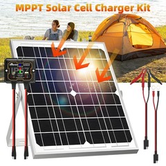 30W Solar Panel Kit 16V Solar Battery Trickle Charger Maintainer for Boat Car RV