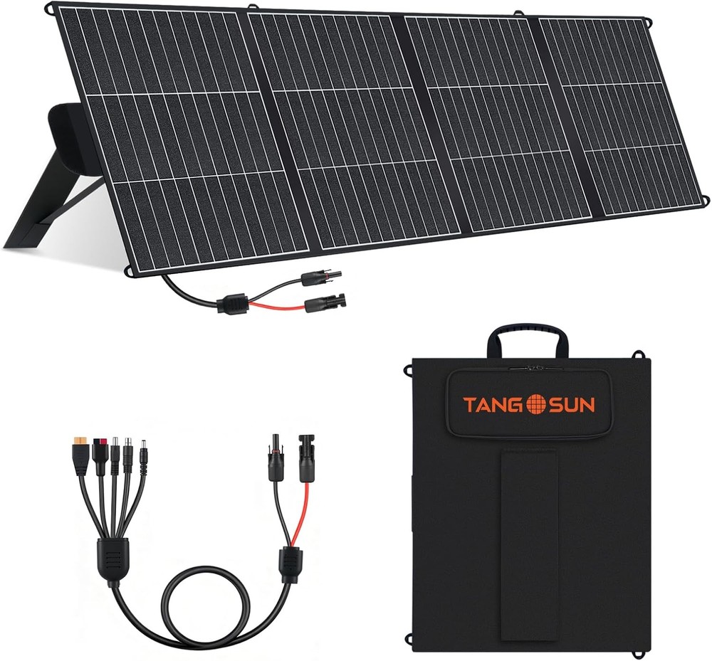 200W Portable Solar Panel HPBC Cells ETFE Foldable MC4 USB Camping