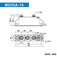12V 1 Way Diodes MD 55A(50Amp)-16;to Prevent Backfeed;Use Voltage Range:AC …