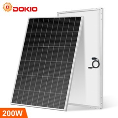 Dokio 200W 18V Mono Efficiency Solar Panel for Off-Grid Power/RV/Boat/Battery