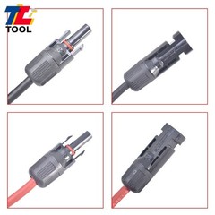1 Pair 5ft 12AWG Black + Red Solar Panel Extension Cable Wire Connector