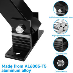 Adjustable Solar Panel Tilt Mount Brackets Aluminum Alloy Solar Panel Mounting S