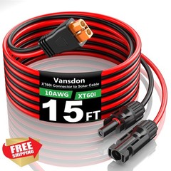 Vansdon Solar XT60i Cable 15FT Black/Red