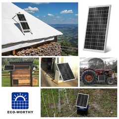 Solar Panel 25W 18V Monocrystalline Waterproof Panel for Charging 12V Battery…