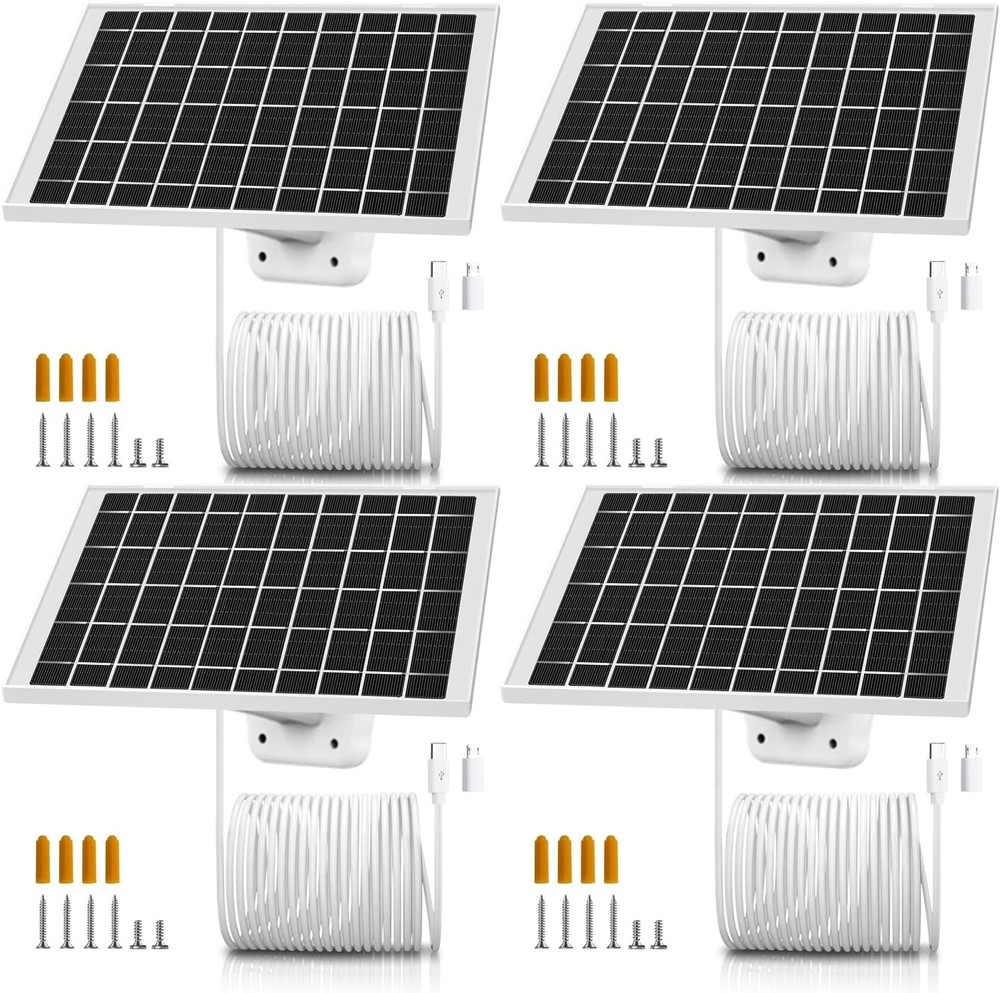 7W Solar Panel Charger for Outdoor Security Camera