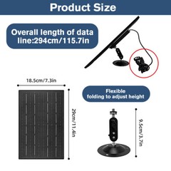 10W 5V Portable Solar Panel For CCTV Security Camera Type-C Port Charger Outdoor