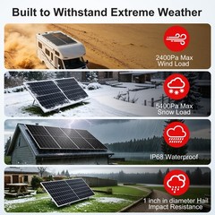 DOKIO 600W N-Type Bifacial Rigid Solar Panel to charge 12V/24V battery systems