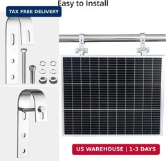 4PCS Solar Panel Mounting Brackets for Balcony & Fence, No Drill | 304 Sta