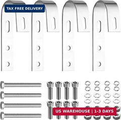 4PCS Solar Panel Mounting Brackets for Balcony & Fence, No Drill | 304 Sta