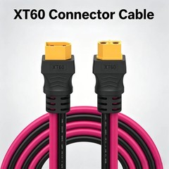 XT60 Compatible Extension Cable 12AWG Male to Female for Solar Batter