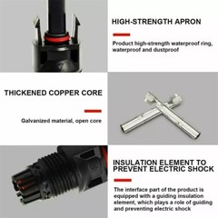5-100Pairs Solar Panel Cable Wire Connectors Kit Male& Female Waterproof Adapter