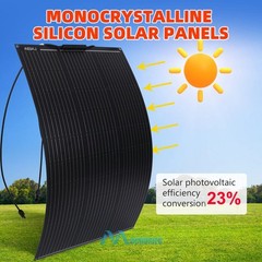 200W 400W Mono Flexible Solar Panel Kit + 30A Controller for RV Car Home Rooftop