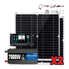 Complete 7000W Off-Grid Solar Kit 7000W Inverter 2pc 300W Solar Panels 110V/220V