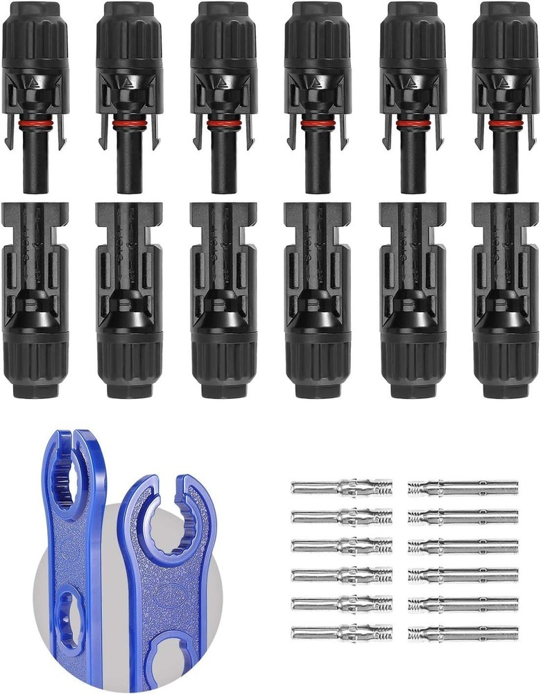 12 piezas de conectores solares con llaves para cables de paneles solares.neuvo.