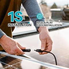 6-in-1 Solar Panel Connector Cable Kit, 14AWG Heavy-Duty Weatherproof 5FT
