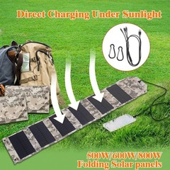 For Camping Hiking 800W Foldable Solar Panel USB 5V Charger Portable Power Bank