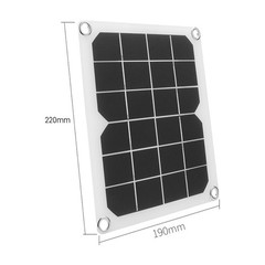 5W Solar Panel Dual USB Fan Set Portable Charger