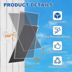 2Pcs Solar Panel, 2W 6V USB Solar Panel Charger with 360 Wall Mount, White