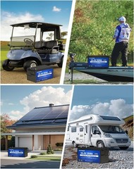 36V 50AH Lithium Golf Carts Lifepo4 Battery with 36V 25A Charger Bluetooth RVs