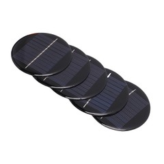 5pcs Round Solar Panel Compact Reliable Energy For DIY Projects Easy To Use