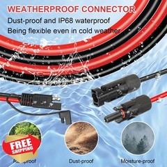 MOOKEERF Solar Panel SAE Cable 8FT