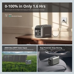 Dabbsson 600W Portable Power Station Solar Generator Foldable Solar Panel 120W